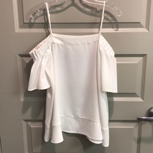 Jade Off the Shoulder White Top